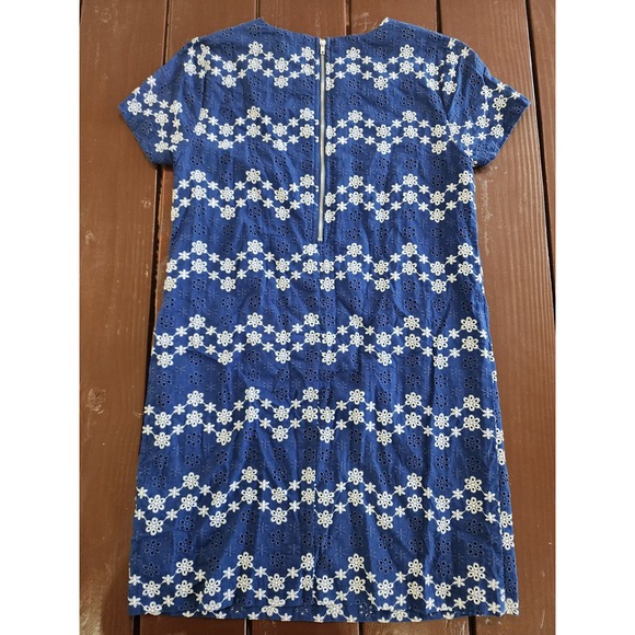 NWT Francesca's Jun & Ivy Blue Floral Eyelet Embroidered Sheath‎ Dress. Size S - Picture 3 of 9